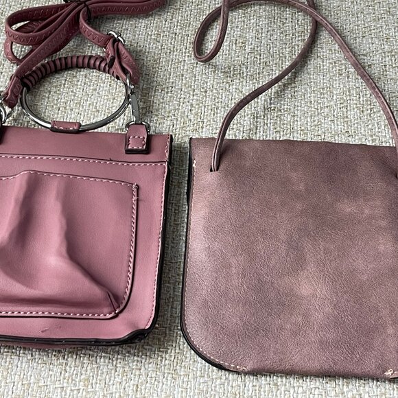 2 crossbody bags Lot of 2 purple faux leather bag - Picture 2 of 7